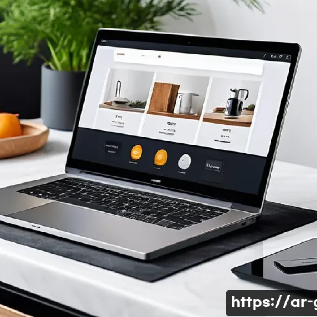 독일 온라인 쇼핑몰 추천 - A modern German online shopping scene showcasing a sleek, minimalist living room with high-quality G...